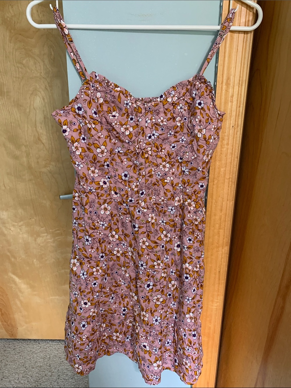 Aeropostale Pink Floral Spaghetti Strap Mini Dress
